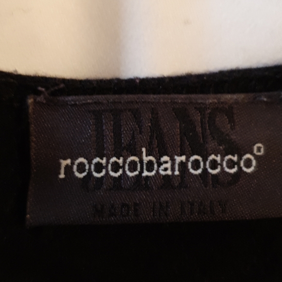 Black BoccoBarocco Italian low cut knitted top - Picture 4 of 4